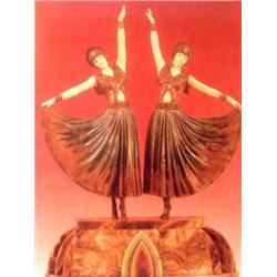 "Dolly Sisters" by Chiparus (bronze and ivory, rare
