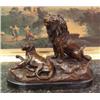 Image 1 : "LION AND LIONESS" BRONZE SCULPTURE GARDET
