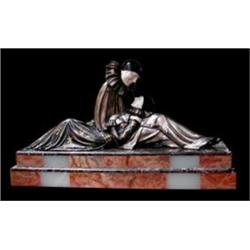 ETERNAL STORY" BRONZE AND IVORY SCULPTURE