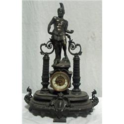 Bronze Warrior Clock