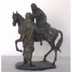 ARABIANS W/HORSE BRONZE SCULPTURE