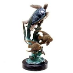 Single Sea Turtle with Fish