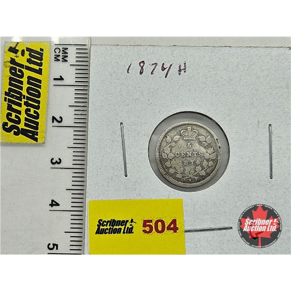 Canada Five Cent 1874H
