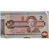 Image 4 : Canada $2 Bills (3) : - 1954 Beattie/Rasminsky #SU3468044 - 1974 Lawson/Bouey #BV3462274 - 1986 Thie