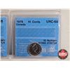Image 4 : Canada Ten Cent (5 Certified Coins) : - 1975 : ICCS Cert : MS-62 - 1977 : CCCS Cert : SP-65 - 1979 :