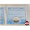 Image 6 : Canada Ten Cent (5 Certified Coins) : - 1980 "Narrow 0" : CCCS Cert : SP-67 - 1981 : ICCS Cert : MS-