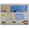 Image 1 : Canada Ten Cent (5 Certified Coins) : -1984 "Numismatic BU" : ICCS Cert : MS-66 - 1986 : CCCS Cert :