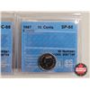 Image 4 : Canada Ten Cent (5 Certified Coins) : -1984 "Numismatic BU" : ICCS Cert : MS-66 - 1986 : CCCS Cert :