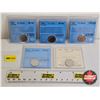 Image 1 : Canada Ten Cent (5 Certified Coins) : - 1988 : CCCS Cert : AU-55 - 1992 : CCCS Cert : SP-68 - 1993 :