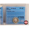 Image 4 : Canada Ten Cent (5 Certified Coins) : - 1997 : CCCS Cert : SP-68 - 2000 "Silver, UHC" : CCCS Cert : 