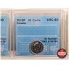 Image 3 : Canada Ten Cent (5 Certified Coins) : - 2002 "Silver, UHC" : CCCS Cert : PF-68 - 2003P : CCCS Cert :