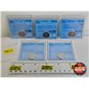 Image 1 : Canada Ten Cent (5 Certified Coins) : - 2020 : CCCS Cert : UNC-65 - 2021 : CCCS Cert : UNC-66 - 2022