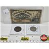 Image 1 : Canada Coin/Bill Collector Combo (3) : - Dominion of Canada 1900 Twenty Five Cent "Shinplaster" : Bo