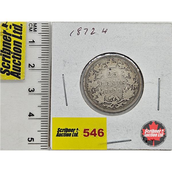 Canada Twenty Five Cent 1872H