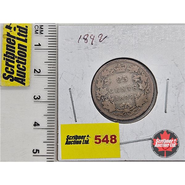 Canada Twenty Five Cent 1892
