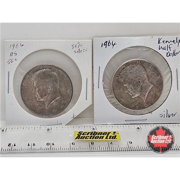 USA Half Dollars (2) : 1964; 1964
