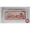 Image 8 : Canada 1954 Coin/Bill Collector Combo (5) : - $1 Bill : Bouey/Rasminsky #HF7292985 - Five Cent - Ten