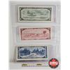 Image 5 : Canada 1954 Bills (3): - $1 Bill : Beattie/Rasminsky #VP0808896 - $2 Bill : Lawson/Bouey #NG4337809 