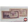 Image 2 : Yugoslav Bills (4): 10 Dinara; 20 Dinara (2); 5000 Dinara