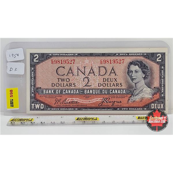 Canada $2 Bill 1954DF "Devil's Face" : Beattie/Coyne #EB9819527