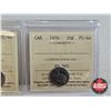 Image 4 : Canada Ten Cent (7 Certified Coins) : - 1972 : CCCS Cert : UNC-65 - 1973 : ICCS Cert : PL-66 - 1974 
