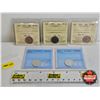 Image 1 : Canada Ten Cent (5 Certified Coins) : - 1973 : ICCS Cert : SP-64 - 1974 : ICCS Cert : SP-66 - 1975 :