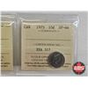 Image 4 : Canada Ten Cent (5 Certified Coins) : - 1973 : ICCS Cert : SP-64 - 1974 : ICCS Cert : SP-66 - 1975 :