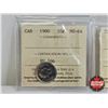 Image 2 : Canada Ten Cent (5 Certified Coins) : - 1990 : ICCS Cert : MS-64 - 1992 : ICCS Cert : MS-64 - 1993 :