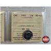 Image 4 : Canada Ten Cent (5 Certified Coins) : - 1990 : ICCS Cert : MS-64 - 1992 : ICCS Cert : MS-64 - 1993 :