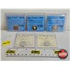 Image 1 : Canada Ten Cent (5 Certified Coins) : - 1995 : CCCS Cert : UNC-65 - 1996 "Silver, UHC" : CCCS Cert :
