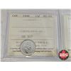 Image 5 : Canada Ten Cent (5 Certified Coins) : - 1995 : CCCS Cert : UNC-65 - 1996 "Silver, UHC" : CCCS Cert :