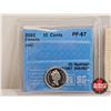 Image 2 : Canada Ten Cent (5 Certified Coins) : - 2002 "UHC" : CCCS Cert : PF-67 - 2002P : ICCS Cert : MS-65 -