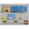 Image 1 : Canada Ten Cent (5 Certified Coins) : - 2010 : ICCS Cert : MS64 - 2011 "Silver, UHC" : CCCS Cert : P