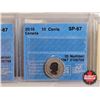 Image 3 : Canada Ten Cent (5 Certified Coins) : - 2007 : CCCS Cert : SP-67 - 2010 : CCCS Cert : SP-67 - 2011 :