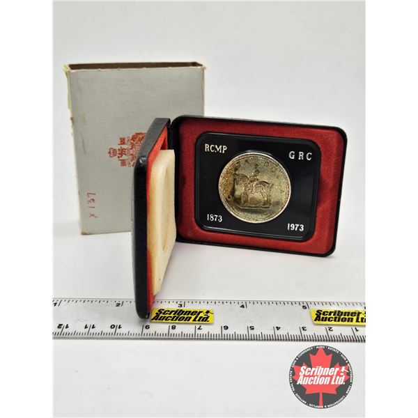 RCM Canada Silver Dollar 1873-1973 RCMP (Black Clamshell Case)
