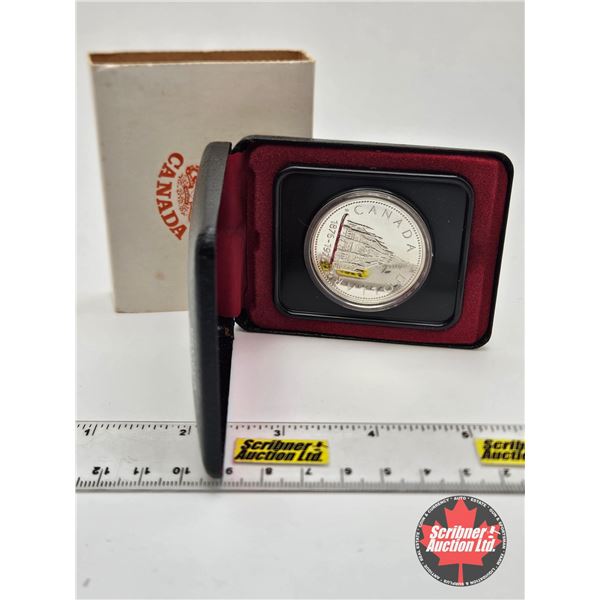 RCM Canada Silver Dollar 1876-1976 Library of Parliament (Black Clamshell Case)