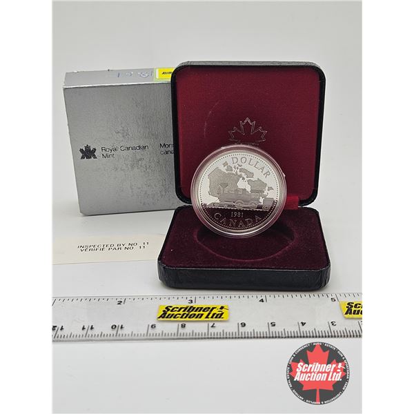 RCM Canada Silver Dollar 1981 Train (Black Case)