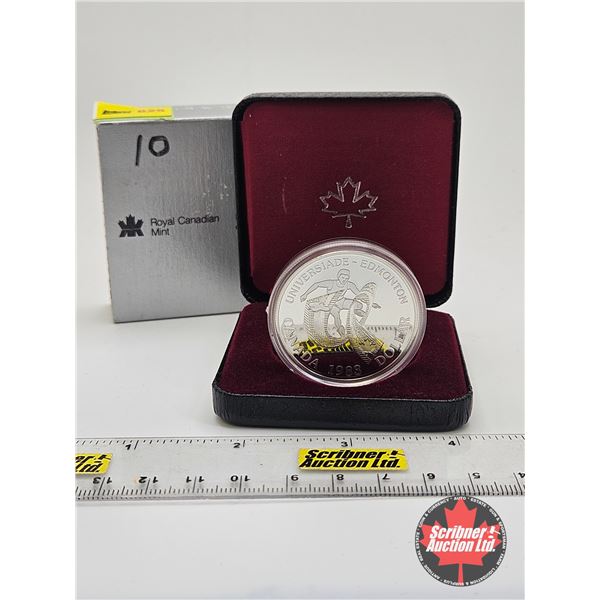 RCM Canada Silver Dollar 1983 Universiade Edmonton (Black Case)