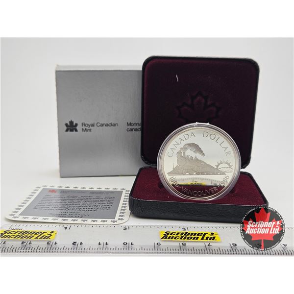 RCM Canada Silver Dollar 1886-1986 Vancouver (Black Case)