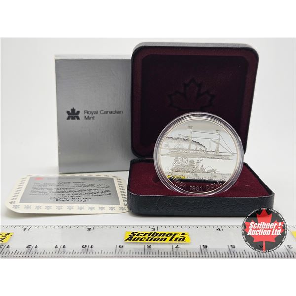 RCM Canada Silver Dollar 1816-1991 Frontenac (Black Case)
