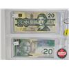 Image 3 : Canada $20 Bills Collector Combo (5 Bills):  - 1937 : Gordon/Towers #EE1877652 - 1954 : Beattie/Rasm