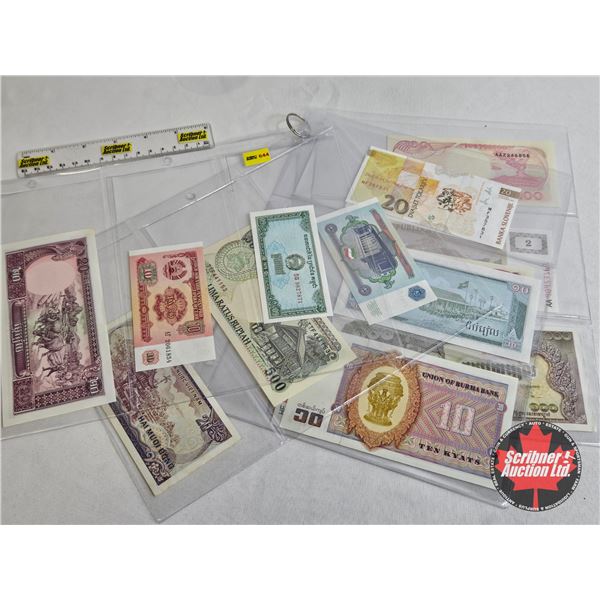 Variety Foreign Bills (15) : Incl . Indonesia; Vietnam; Cambodia; Tajikistan; Slovenia; Burma; Laos;