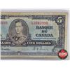 Image 3 : Bank of Canada $5 Bill 1937 : Gordon/Towers #EC3943999