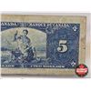 Image 6 : Bank of Canada $5 Bill 1937 : Gordon/Towers #EC3943999
