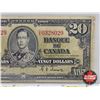 Image 3 : Bank of Canada $20 Bill 1937 : Gordon/Towers #DE0328029
