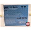 Image 7 : Canada Twenty Five Cent (2 Certified Coins) : - 1967 : CCCS Cert : PL-65 - 1988 "UHC" : CCCS Cert : 
