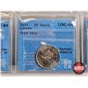 Image 3 : Canada Twenty Five Cent (4 Certified Coins) : - 2002 "Canada Day" : CCCS Cert : UNC-64 - 2011 "Tooth