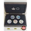 Image 1 : RCM 2016 $20 Geometry in Art : Fine Silver 5-Coin Set in Display Case - The Caribou (COA #2856) - Th