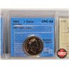 Image 3 : Canada One Dollar (4 Certified Coins) : - 1988 "Loon, UHC" : CCCS Cert : PF-64 - 1992 "1867-1967, Lo