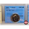 Image 4 : Canada One Dollar (4 Certified Coins) : - 1988 "Loon" : CCCS Cert : SP-68 - 1991 "Loon ; Ultra Heavy